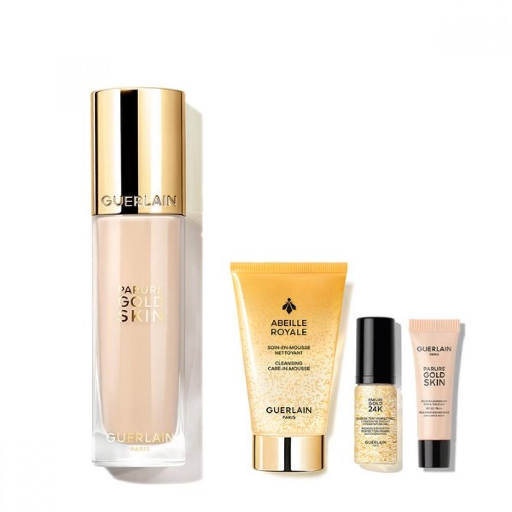 Guerlain Parure Gold Skin Foundation  +deluxe 3 Pcs Glow/0N