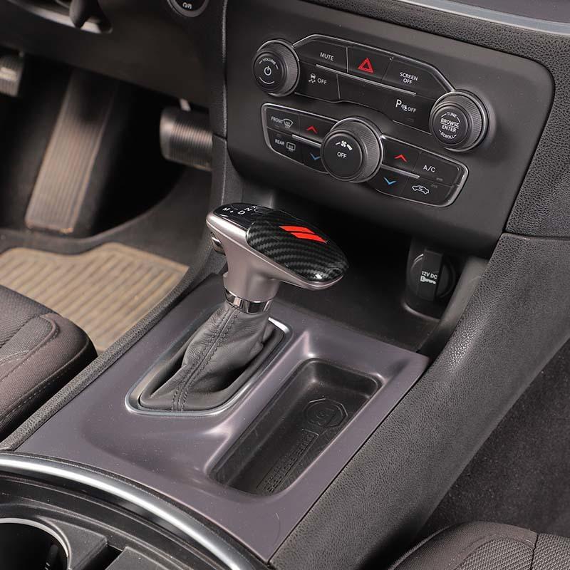 Car Gear Shift Panel Cover For Dodge Charger Gear Lever Protective Sticker For Dodge Challenger 2015 Up for Durango 2018 Up ABS Accessories