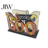 Decorative Napkin Organizer Halloween Wooden Holder, Cute Pastel Pumpkin Ghost Black Cat Tabletop Tissue Dispenser, Waterproof Holder