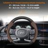 For Hyundai Carbon Fiber Texture Perforated Leather Steering Wheel Cover I30 Tucson Ix35 I20 Solaris Creta I10 Ioniq Getz Accent WW73