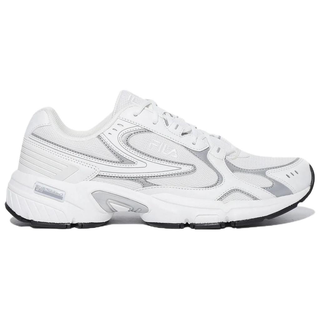 Fila Recharge Abrasion Resistant Low Top Casual Shoes Unisex White Gray 1RM02860G100