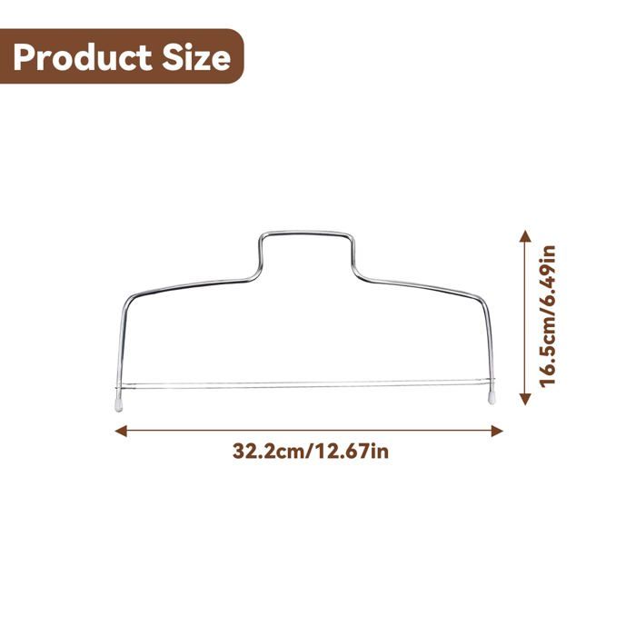 Coupe-Gâteau Inox Argent Réglable Double - Lissoir Layer Cake - Pâtisserie QIEDOVIEY