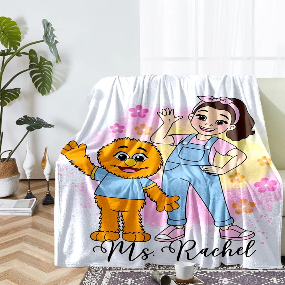 Ms. Rachel Theme Printed Blanket - Perfect for Couch, Bed, Travel & Outdoor Use | Machine Washable, Cozy & Durable.