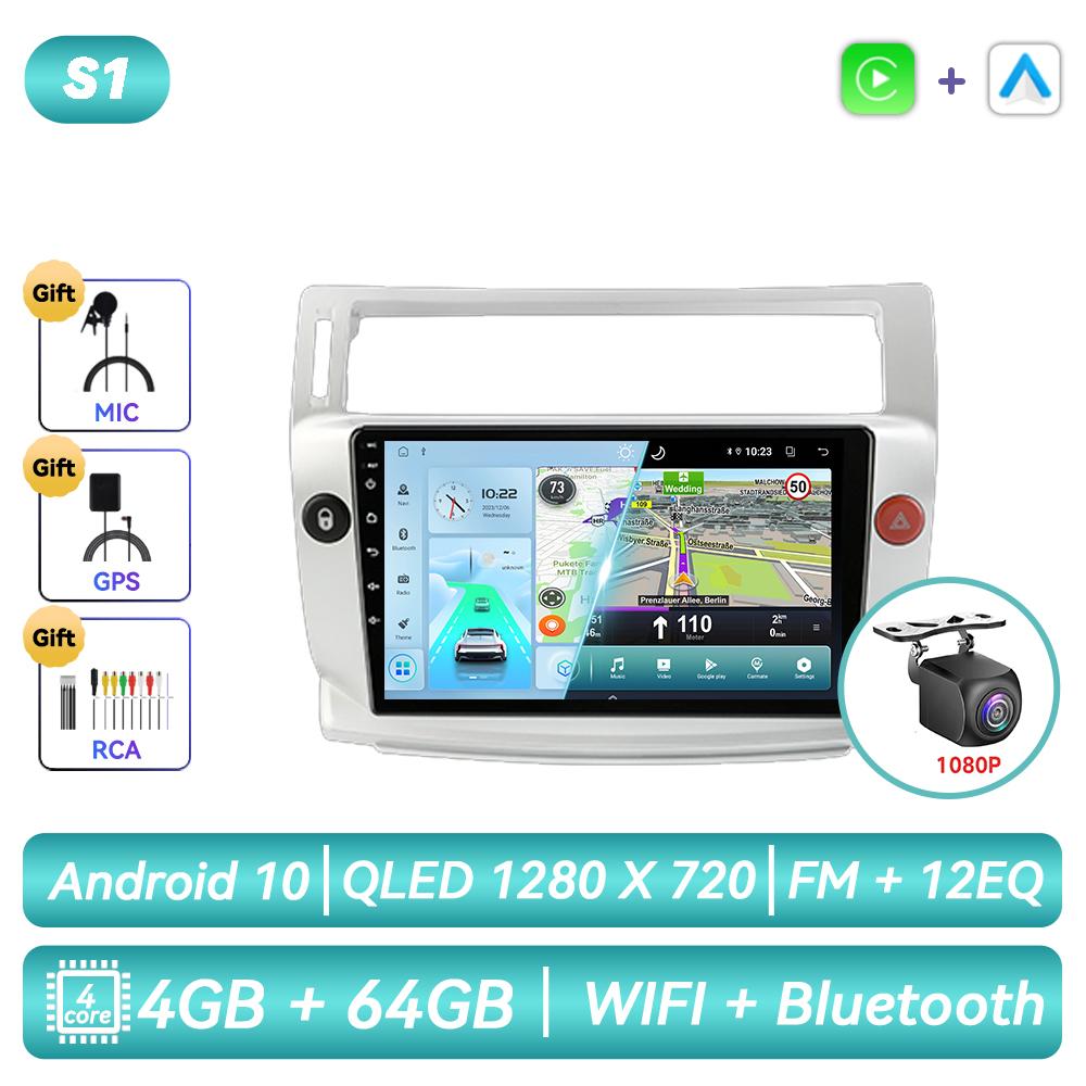 For CITROEN C4 C-Triomphe C-Quatre 2004 - 2011 Android Car Radio Multimedia Video Player Navigation GPS Carplay Touch Screen Auto Stereo