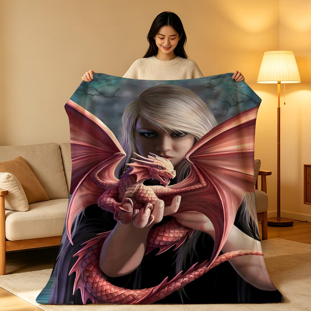 Artist A-Anne S-Stokes C-Collection Throw High-Density Short Plush Blanket Soft Skin-Friendly for Sofa Nap Room