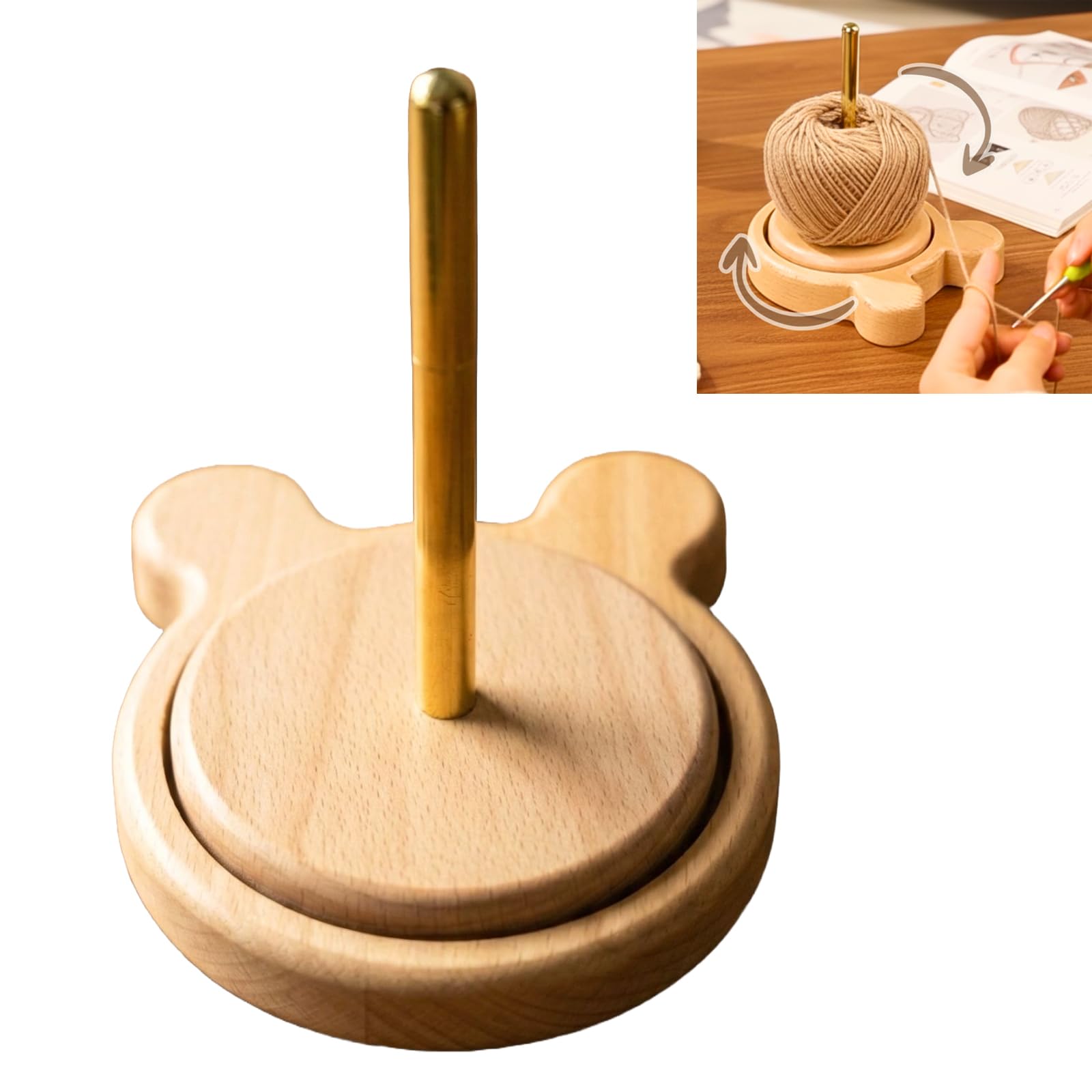 Караван Вращающийся Деревянный Пряжа Пряжа Вязание Пряжа Вязание Крючком Вязальные Спицы Держатель Перси, Стойка, Инструмент, Без Катушки, Без Узелков, Хранение, Инструмент,