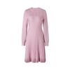 JIU ZI ANNAKOU Women's Elegant Round Neck Pleated Sweater Dress