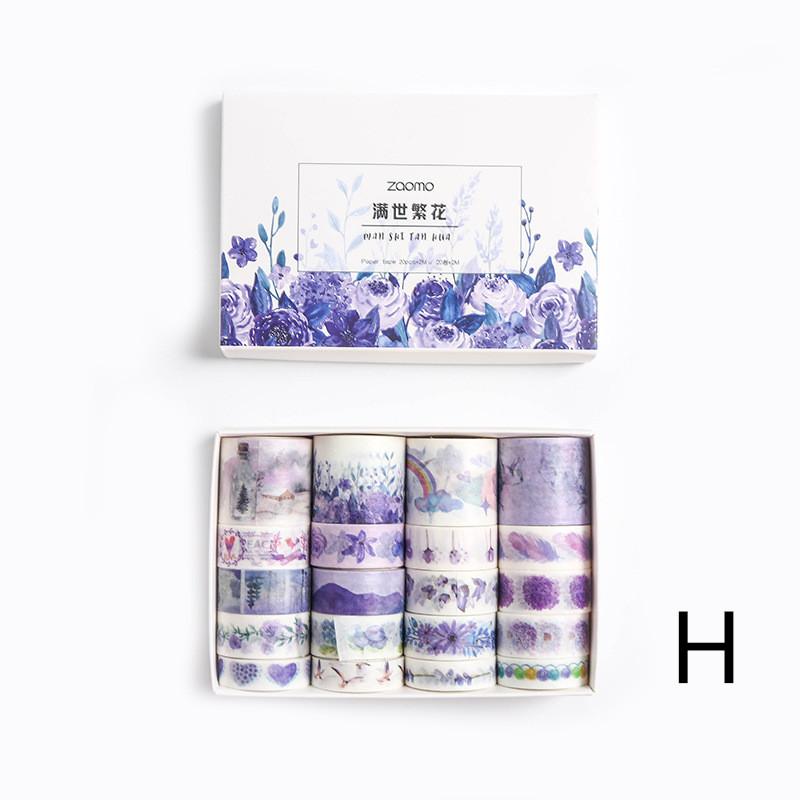 20 Rolls/ Set Washi Tape  DIY Flower Paper Tape Set Retro Masking Tape Cute Paper Tape Diary Account Special Ink Washi Tape