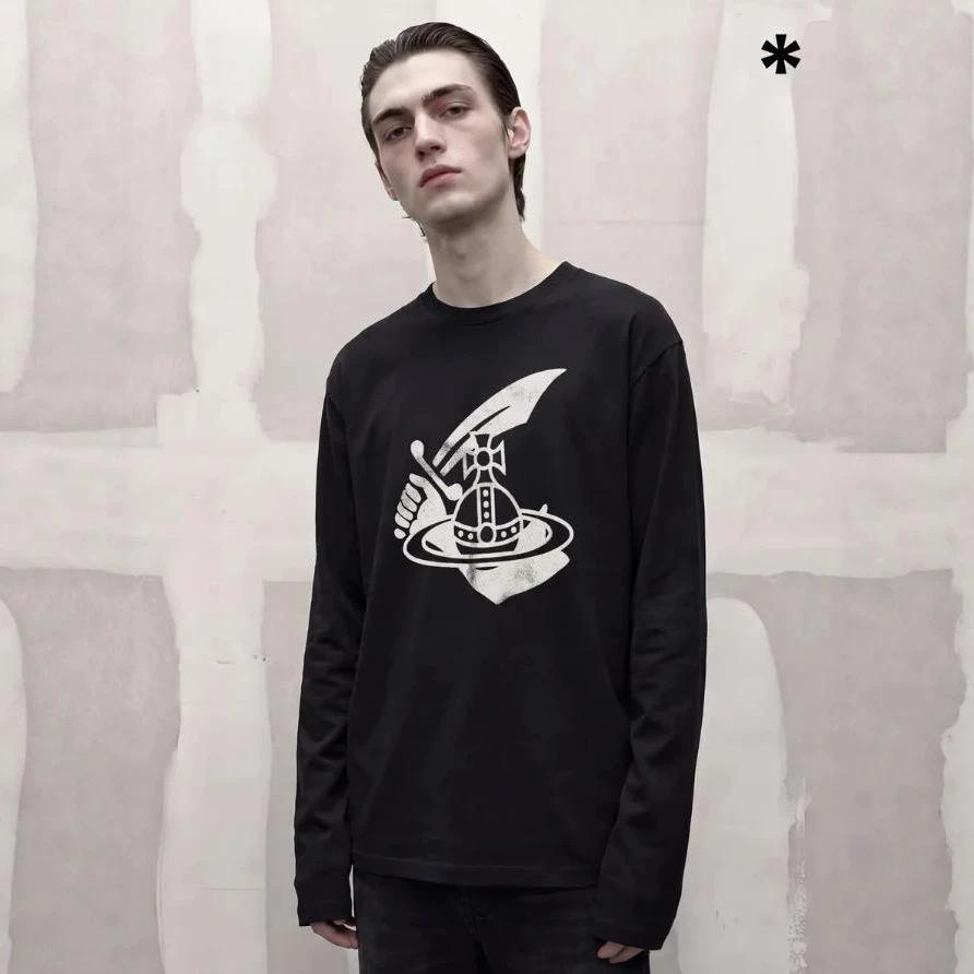 Autumn Women's Men's Fashionable Long Sleeved Casual Loose Comfortable Simple Round Neck 3D Printed Top T-shirt