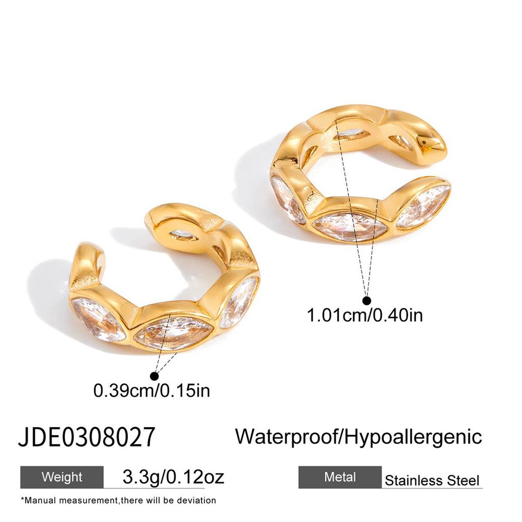 European and American stainless steel c-ring earrings, stud earrings, non-fading earrings, titanium steel