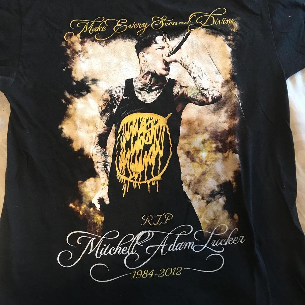 Винтажная футболка Mitch Adam Lucker  Memories Live  Классическая черная Унисекс S-4XL Унисекс Футболка XXXL