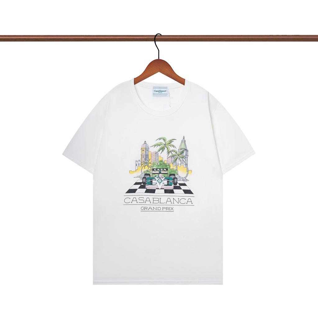 Casablanca 23 Frühling und Sommer Neuheit Fantasie Tor Sternenhimmel Schloss Casa Buchstaben Logo Kurzarm Partner T-Shirt