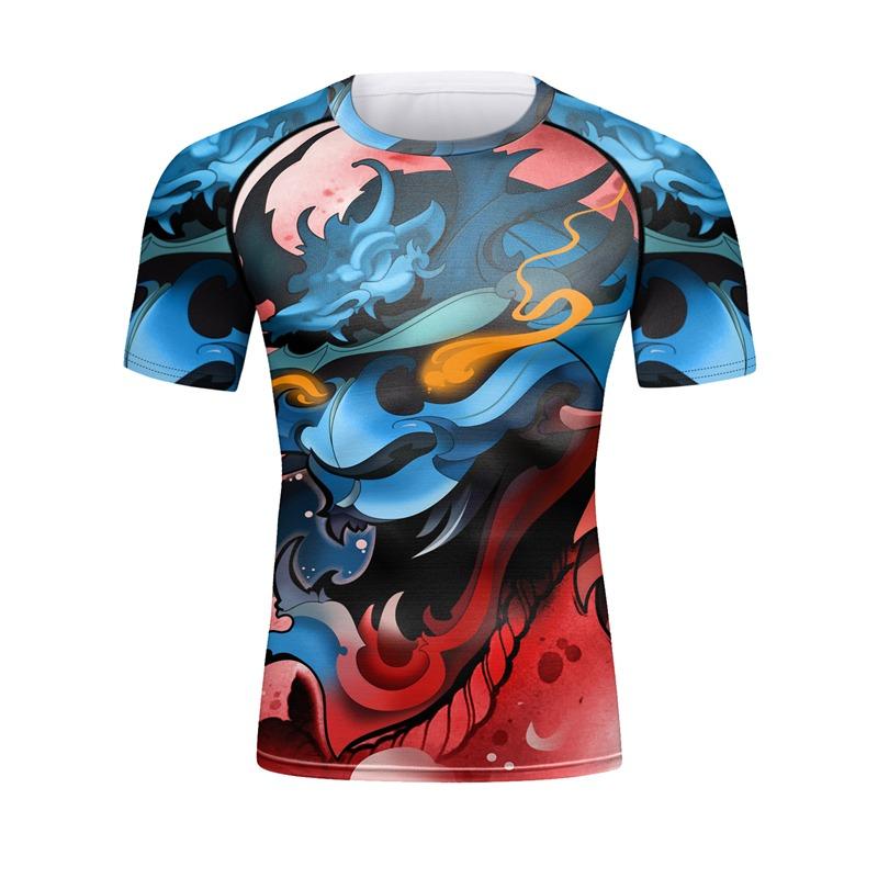 Trendy Japanese Anime Graphic T Shirts For Men Fashion Summer Streetwear 3D Printed Gym T-shirts