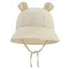 New Baby Cotton Bowknot Bucket Hat Children Sunscreen Outdoor Caps Boy Girl Print Panama Hat Unisex Beach Fishing Hat For 3-12M