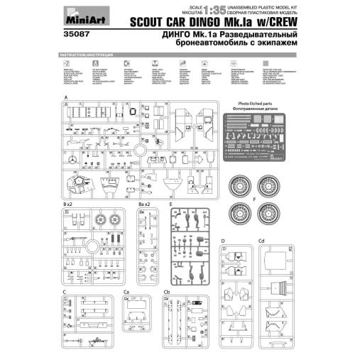Miniart 1/35 Dingo British Scout Car MK.1a Figure Plastic Model