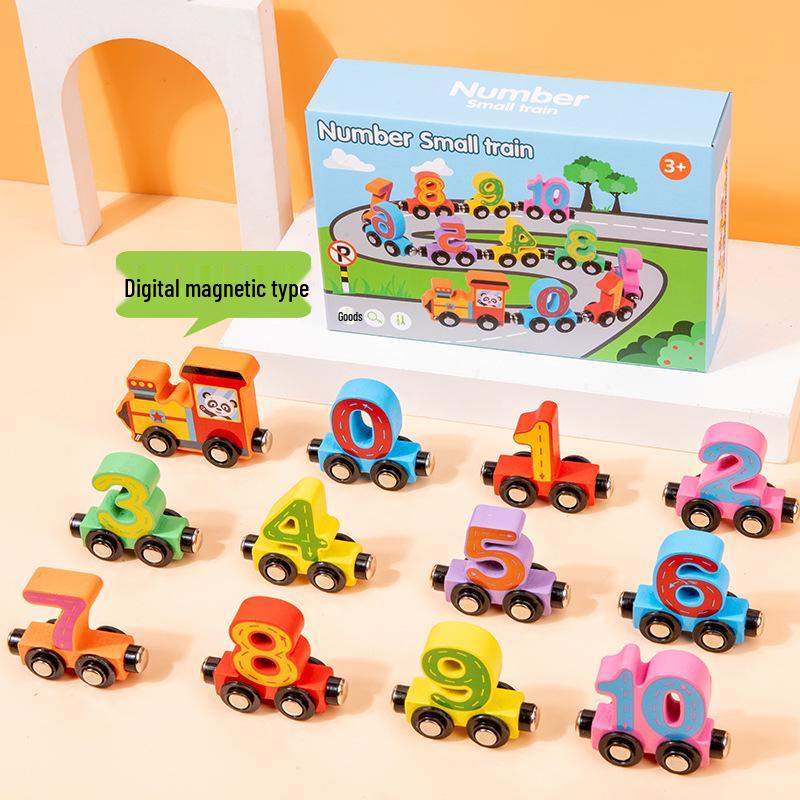 Children's Magnetic Train Set: Wooden Educational Puzzle Compatible with Brio Tracks