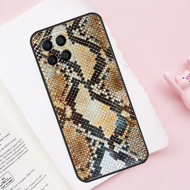 Snake Skin Texture Case For Samsung Galaxy M52 M32 M12 M13 M53 M51 M31 M11 M14 M34 M54 M16 M36 M56 M15 M35 M55