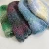 Wolle Farbe allmählicher Wechsel gestrickter Fischerhut Damen Herbst und Winter warm Gesicht klein Rüschenkante Wollmischung Beckenhut