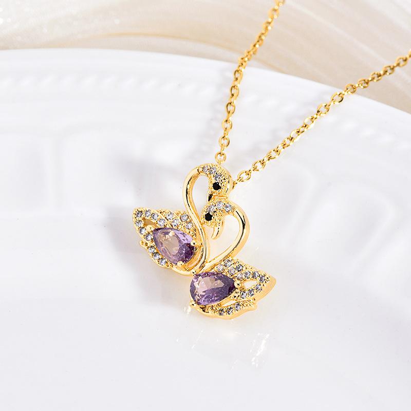 18K Gold-Plated Zircon Pendant Necklace for Women - Versatile, Non-fading Clavicle Chain Jewelry