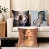 AAriana GrandeE Singer Cushion Cover Plush Fabric Soft DoubleSided Printed Sofa Warm Winter Home Child Gift Pillow Case