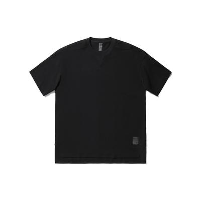 Li Ning X Jackie Chan Collaboration Kung Fu Series Loose Fit Crew Neck Pullover Short Sleeve T-Shirt Men T-Shirts Black AHSU187-1