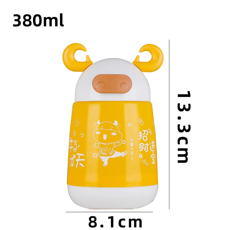 

Новая мультяшная детская кружка с коровкой, креативный пластиковый стакан, студенческий подарок, рекламная кружка для воды, подарок на день рождения 350ml