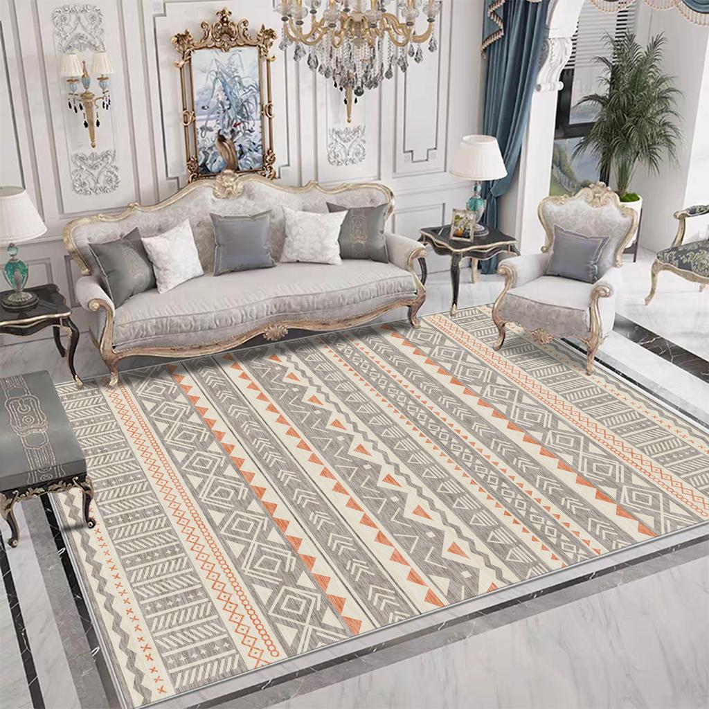Retro Ethnic Style Large Rugs for Living Room Decoration Home Light Luxury Coffee Tables Mat Soft Easy Cleaning Bedroom Carpet