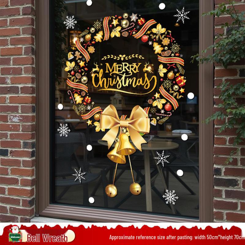 Santa Claus Christmas Window Clings - Tree, Door Stickers & Ornament Decor