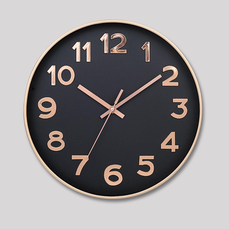 12 Zoll 30CM Leise Wanduhr, Kreativ und Modisch, Dreidimensionale Digitale Minimalistische Uhr für Zuhause Wohnzimmer