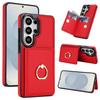 RFID Anti-theft Ring Holder Card Slot Phone Case For Samsung Galaxy S26+ 5G, PU Leather Shockproof Protective Cover