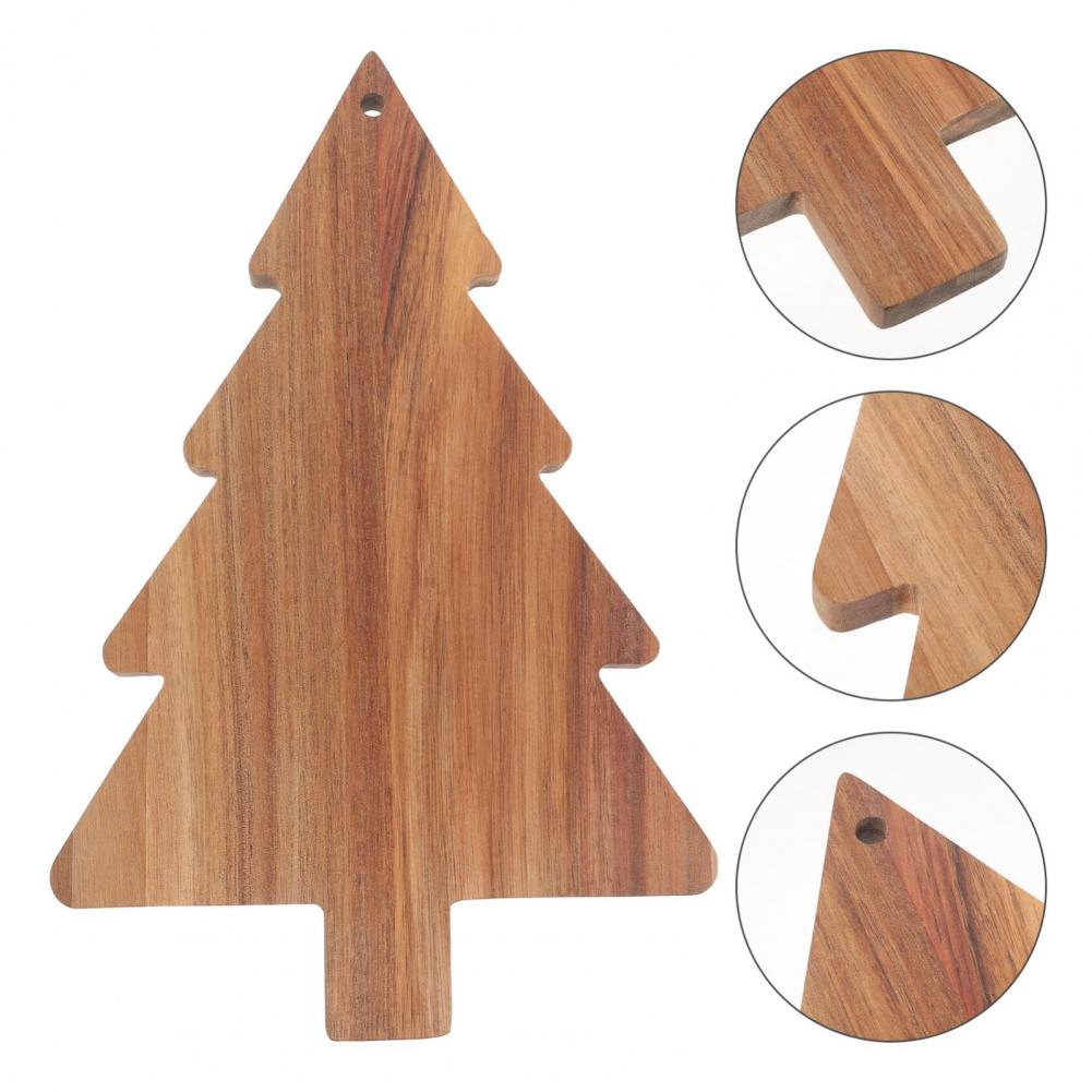 Christmas Tree Serving Board Wooden Cutting Board Sushi Tray Kitchen Charcuterie Chopping Board Party Fruit Plate Home Decor