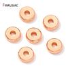 18K Gold Plated Brass Flat Spacer Beads For Bracelet Making Jewelry Fittings,Separators For Beads,DIY Jewellery Making Supplies