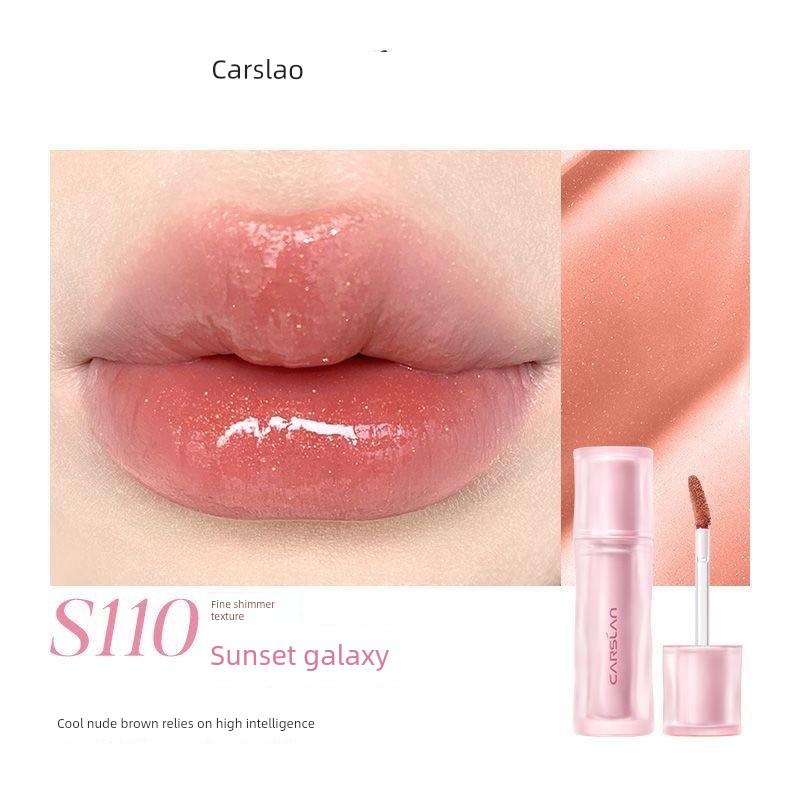 Kazilan Glass Long-Lasting Lip Glaze, Moisturizing, Color-Locking, Non-Fading, Non-Drying, Long-Lasting Mirror-Like Glossy Lip Gloss, Genuine Product