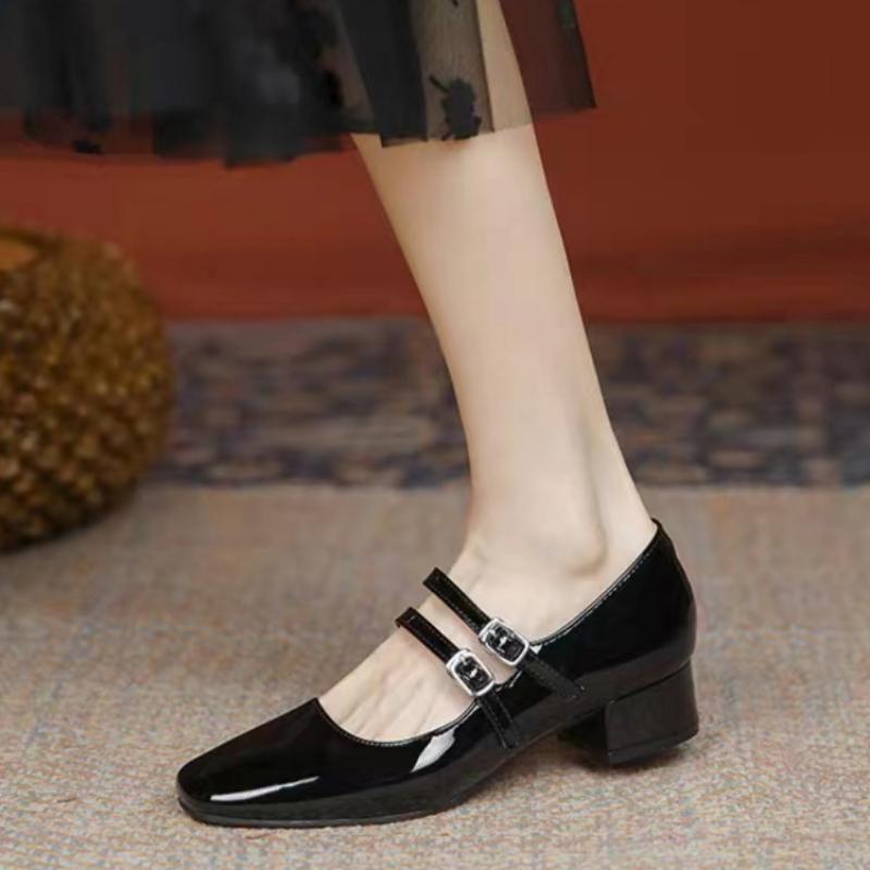 

Fashion Mary Jane Shoes High Heels Women s Small Size Leather Shallow Mouth Shoes Silver 2024 New Thick Heel Lolita Shoes Heels 40 чёрный