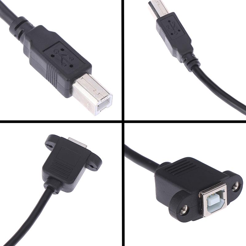 Usb 2.0 Type B Male To Type B Female Printer Extension Cable With Panel Mount
