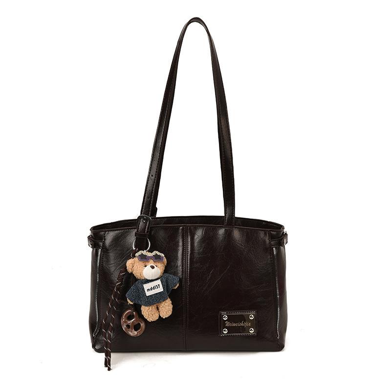 

Retro large-capacity shoulder bag women s 2025 autumn fashion versatile high-end underarm tote bag no pendant