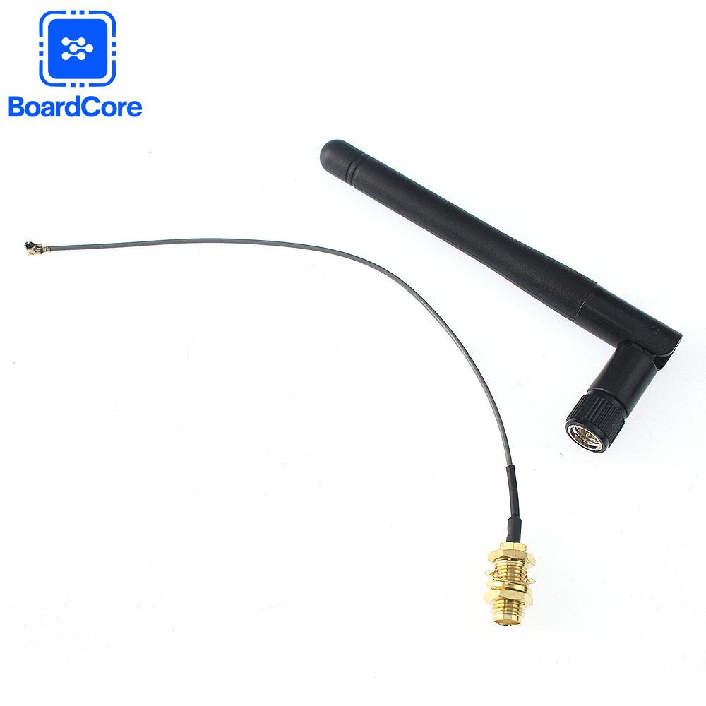 2.4GHz WiFi Module IPEX1 To RP SMA Female Converter 3dBi WiFi Gain Antenna SMA Male Antenna Pigtail Cable for Smart Home DIY
