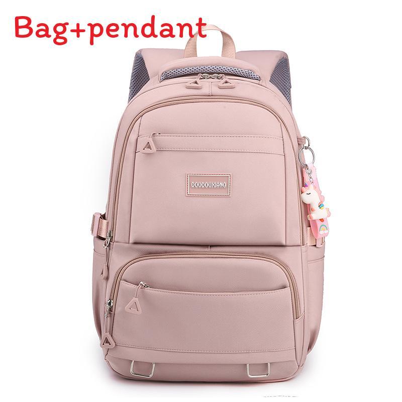 

Large Capacity Laptop Backpack For Girls And Boys With Computer Sleeve And Waterresistant Material рожевий