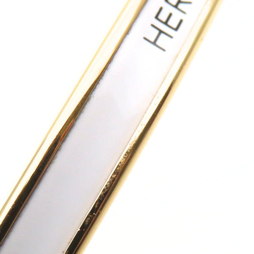 Used HERMES bracelet Uni metal/enamel 11.6g white gold Bangle