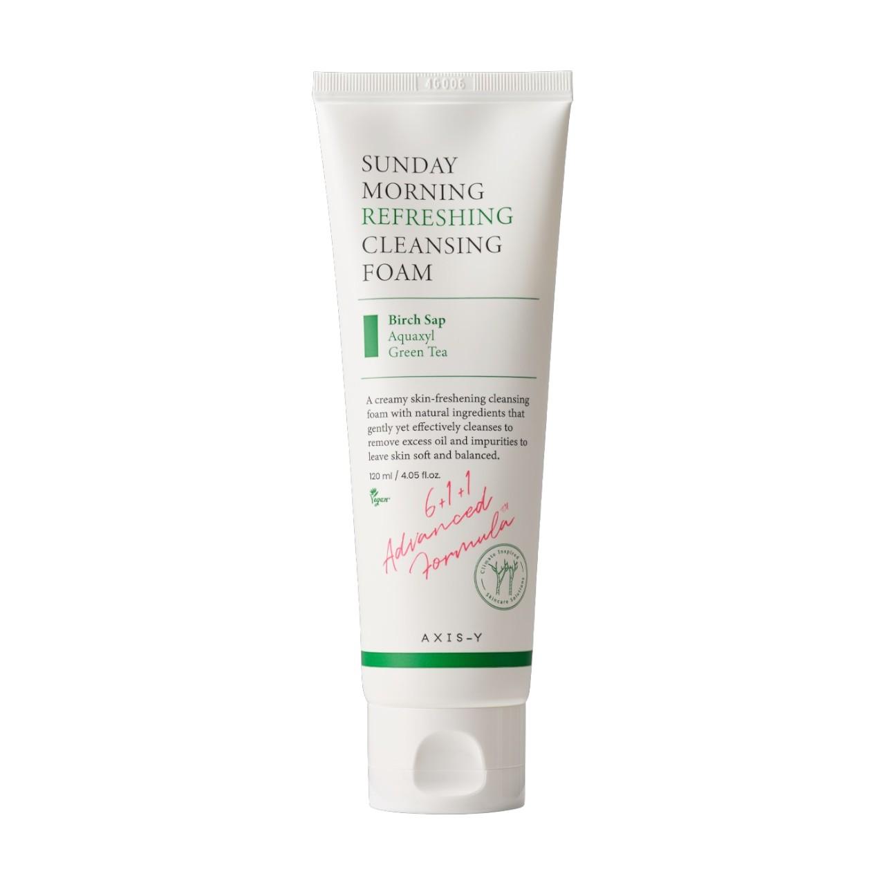 AXIS-Y Sunday Morning Refreshing Cleansing Foam - PH-Balanced & Deep Pore Cleansing Face Wash - 120ml / 4.05 fl.oz.