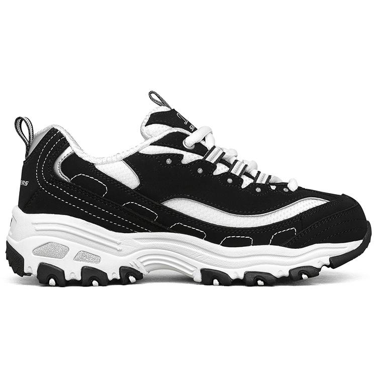 (GS) Skechers D'Lites 'Black White' Kids' 80587L-BKW