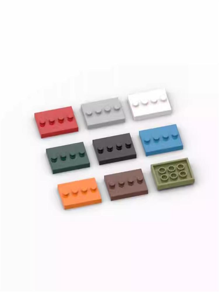 20pcsMOC Parts 88646 Plate Special 3 X 4 with 1 X 4 Center Studs Compatible Bricks DIY Assmble Building Blocks Particle Kid Toy
