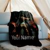 Custom Name Tomb Raider Theme Printed Blanket - Perfect for Couch, Bed, Travel & Outdoor Use | Machine Washable, Cozy & Durable.