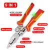 9 in 1 Electrician Wire Crimper Peeler Pliers Multifunctional Cables Stripping Press Plier Terminal Crimping Gross Side Cutting