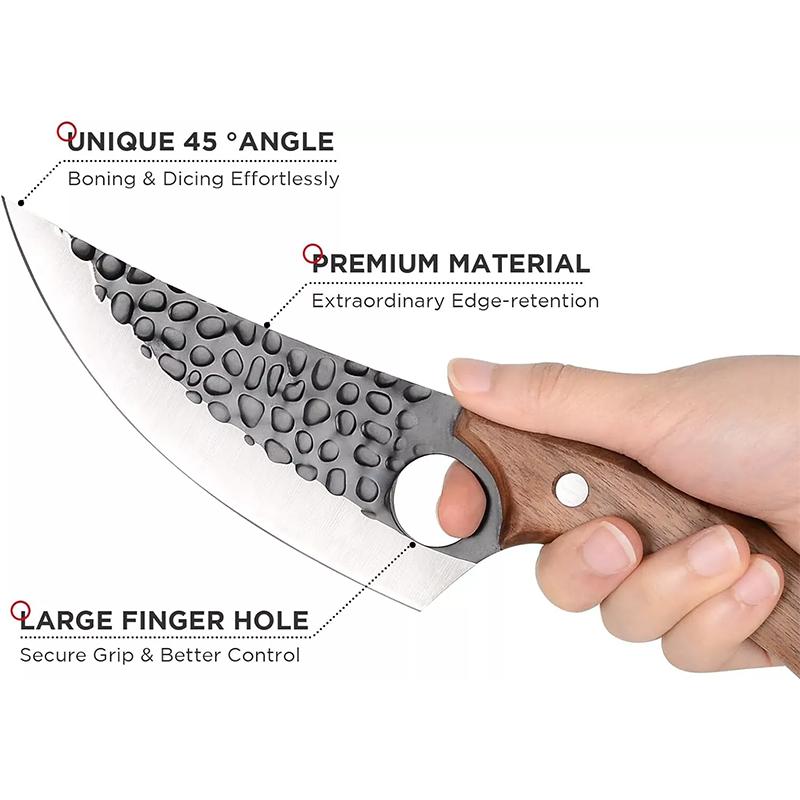 1.5mm Thick Stainless Steel Boning Knife Sharp Dividing Knife Carving Knife Special Kitchen Knife Dicing and Boning Multi-purpose Knife