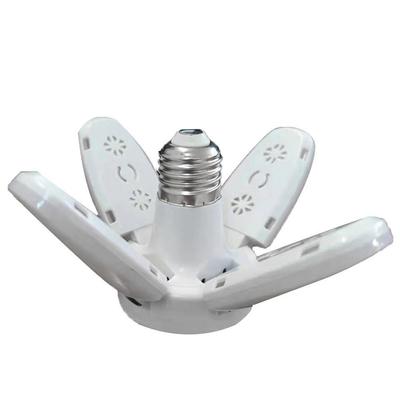 28W E27 LED Bulb Fan Blade Shape Foldable 28W LED Bulb AC220V AC110V Deformation Lampada For Home Warehouse Garage Ceiling Light
