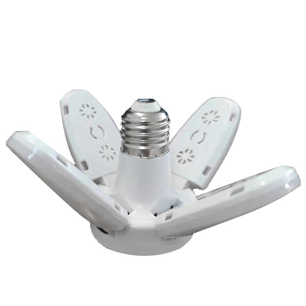 28W E27 LED Bulb Fan Blade Shape Foldable 28W LED Bulb AC220V AC110V Deformation Lampada For Home Warehouse Garage Ceiling Light
