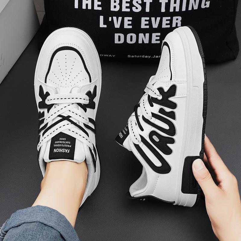 2025 autumn men's shoes new breathable little white shoes men's Korean version trendy versatile platform sports and leisure shoes board shoes