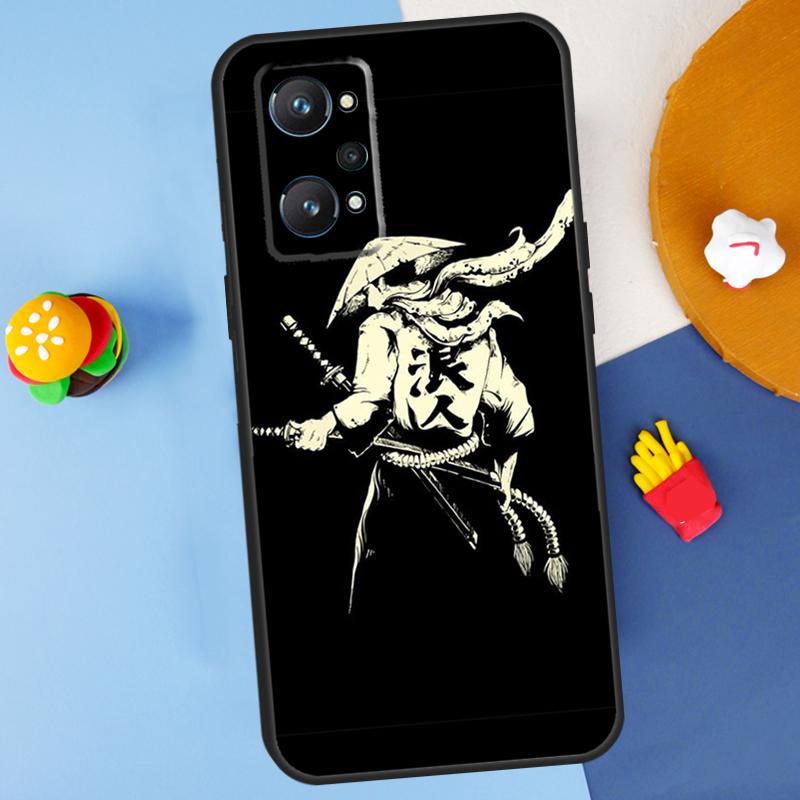 Samurai Warrior For Realme C55 C67 C61 C75 C53 C51 C21Y C25S GT 6 6T 5 GT7 Pro 10 11 12 13 14 Pro Plus Case