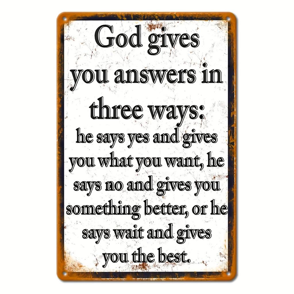 Vintage Metal Tin Poster Dear God Psalm Bible Metal Tin Signs Posters Plate Religious Home Decoration for Cafe Clubs Home Church